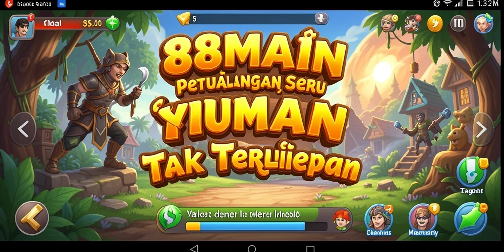 Tampilan gameplay 88MAIN yang menakjubkan dan penuh petualangan.