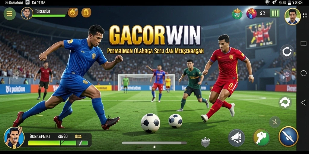 Tampilan gameplay menarik dari GACORWIN dalam aksi olahraga.
