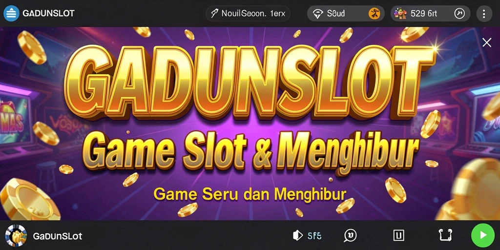 Tampilan gameplay seru GADUNSLOT dengan berbagai slot menarik.