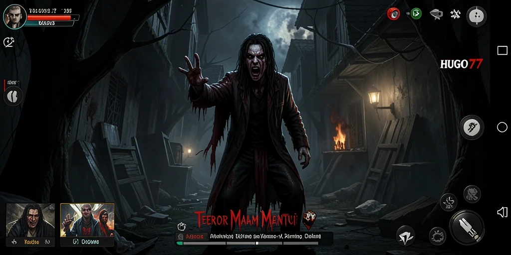 Screenshot menampilkan gameplay menyeramkan di HUGO77 dengan elemen kejutan.