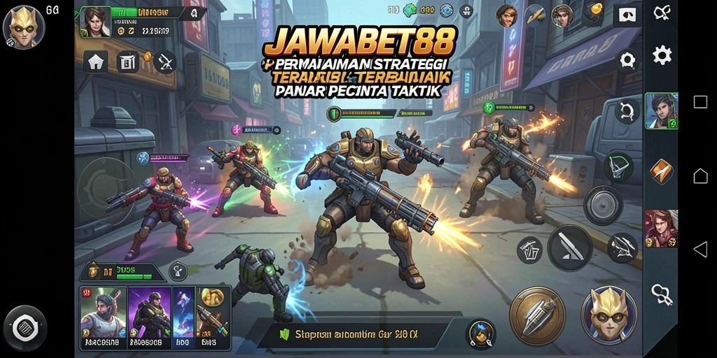 Tampilan gameplay JAWABET88 yang menantang dan strategis.