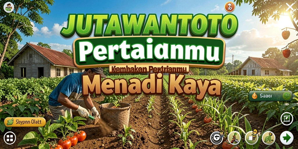 Gameplay menarik dalam JUTAWANTOTO yang menunjukkan pertanian yang kaya.