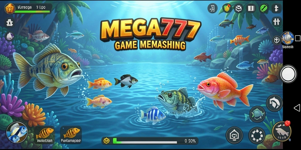 Tampilan gameplay MEGA777 yang seru dan menakjubkan saat memancing.