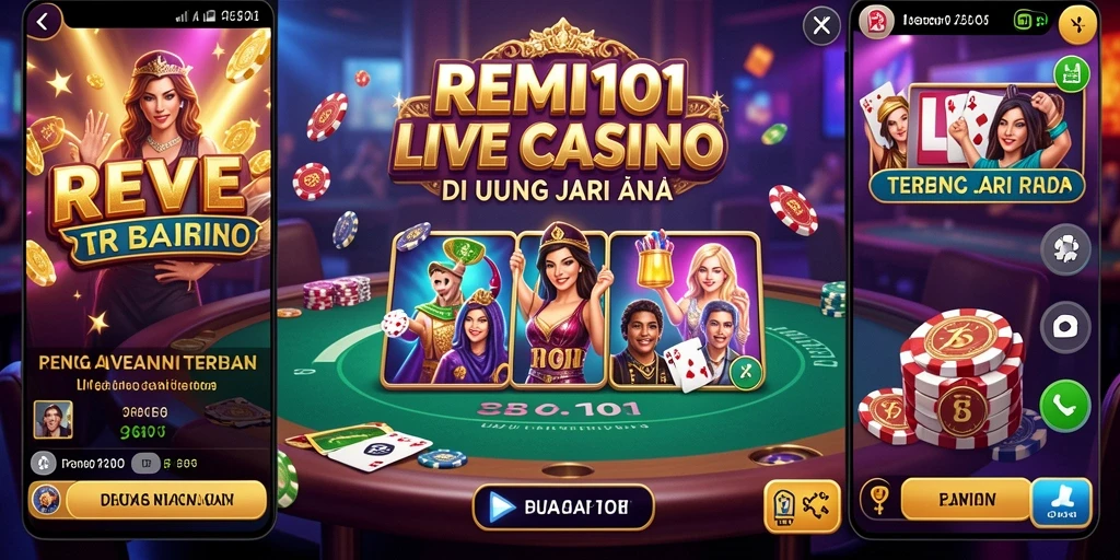 Tampilan gameplay Live Casino yang menarik dan interaktif di REMI101.