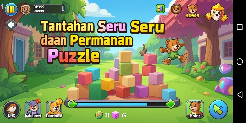Screenshot gameplay RR999 menampilkan tantangan Puzzle yang seru dan menarik.