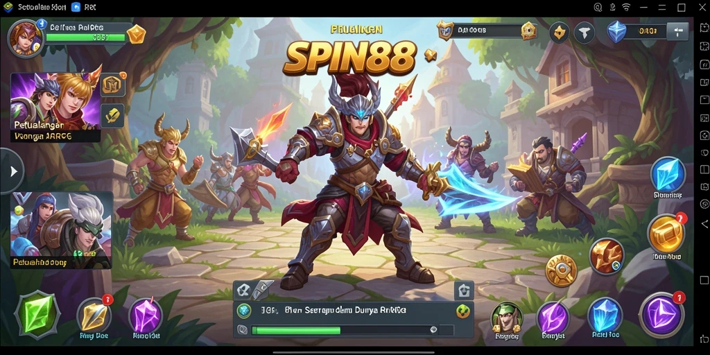 Screenshot gameplay SPIN88 dengan pertarungan epik dan grafis menawan.